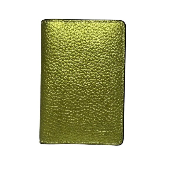 COACH - CP200 Green Leather Pass Holder - Picture 1 of 4